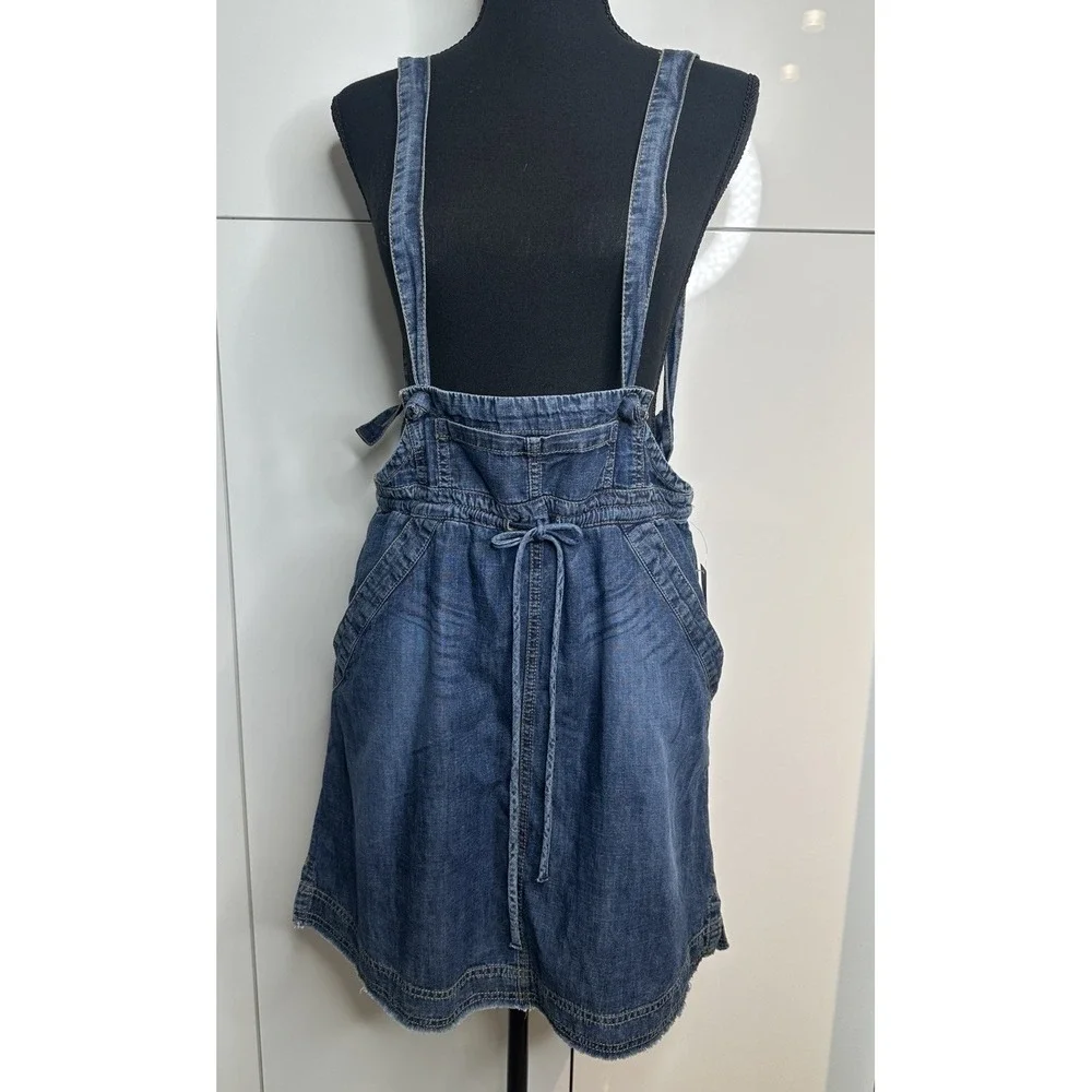 Pilcro Anthropologie Women's Denim Overall Skirt Blue Jean Jumper Size‎ S NWT